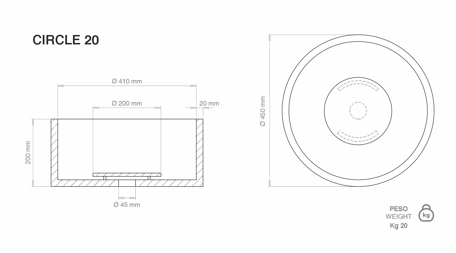 codifiche Lavabi inTONDO pavimenti sansone